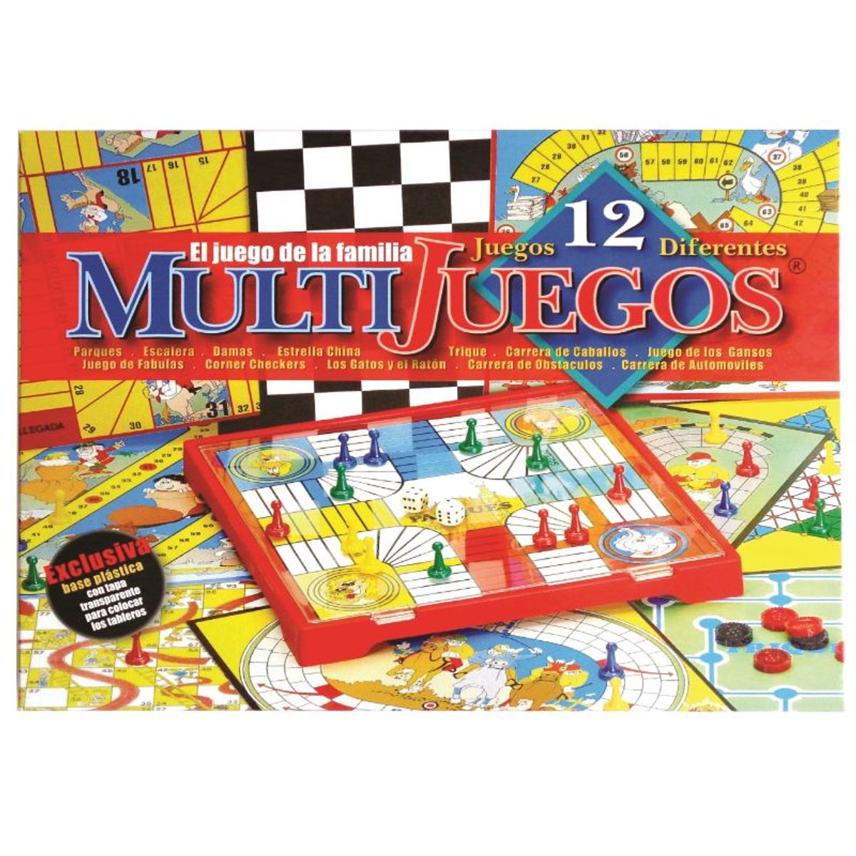 JUGUETELANDIA - Juego de Mesa Multijuegos X 12 Caja