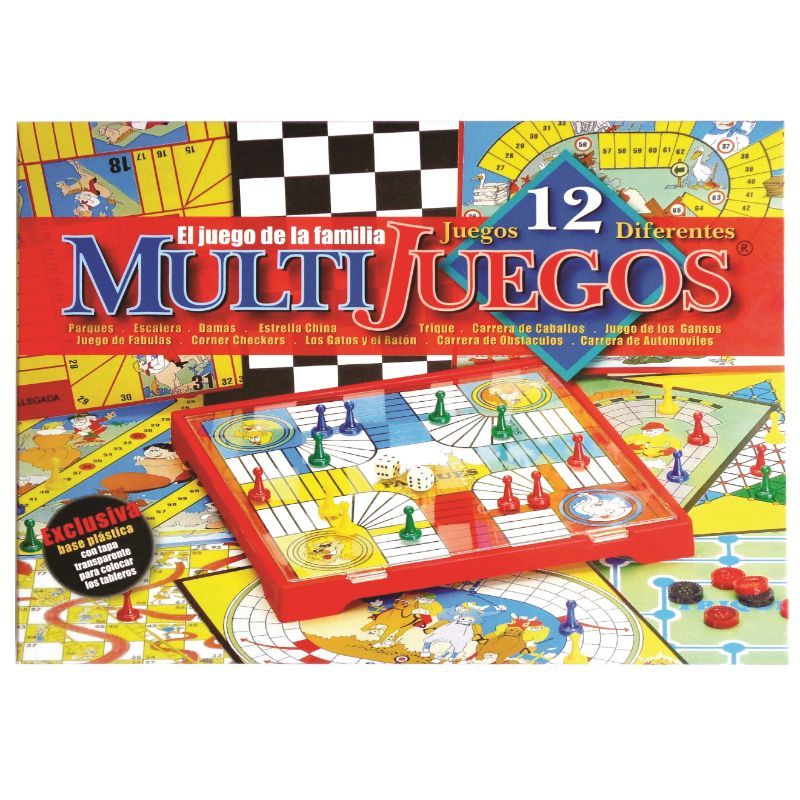 JUGUETELANDIA - Juego de Mesa Multijuegos X 12 Caja