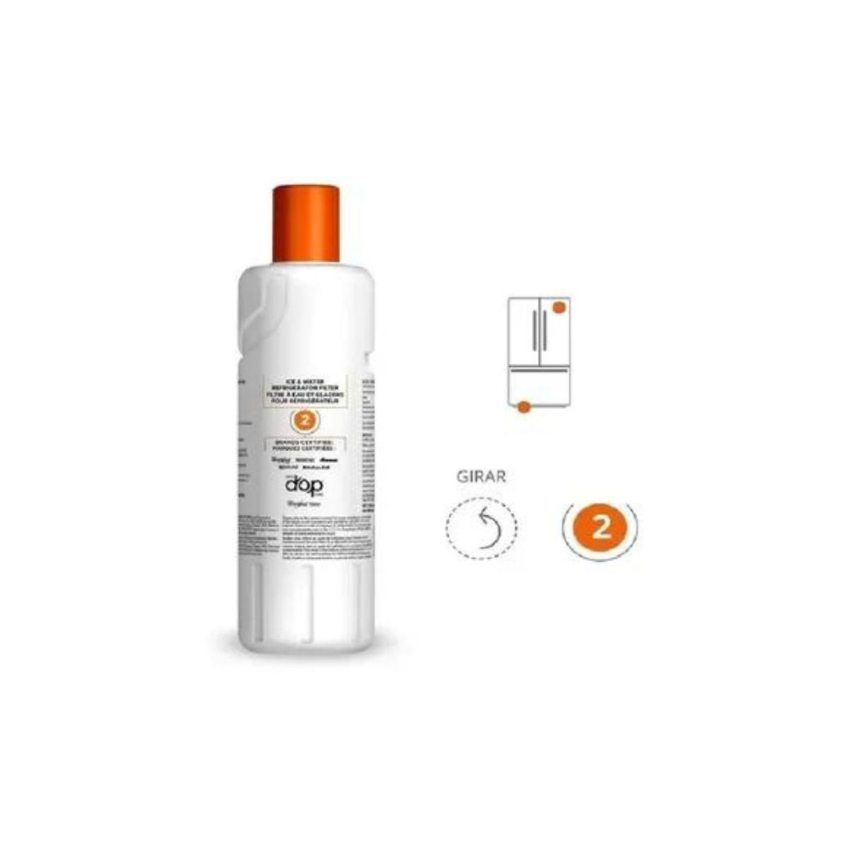 WHIRLPOOL - Filtro De Agua Para Nevera Kitchenaid W10790814 -W10413645A Drop # 2