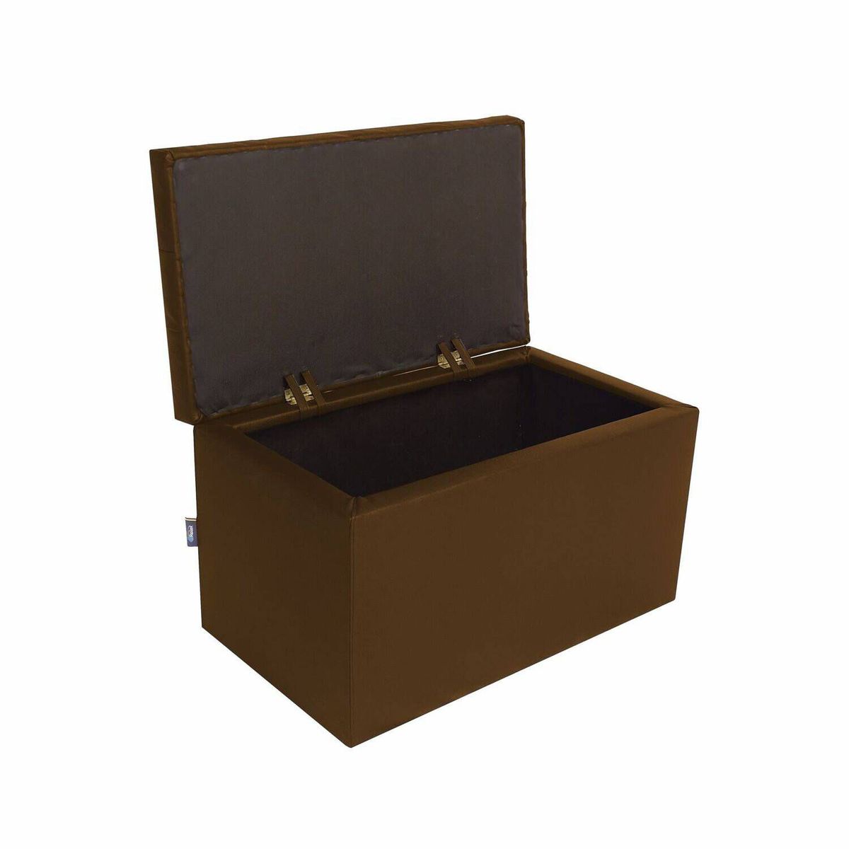 ESTILO RELAX - Puff Baúl Zapatero en Cuerotex - Grande - Marrón