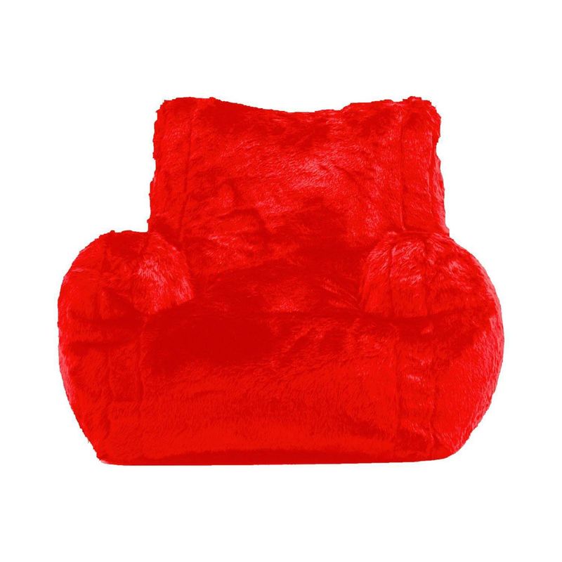 ESTILO RELAX - Sillon Puff King en Peluche Ultrasuave - Rojo