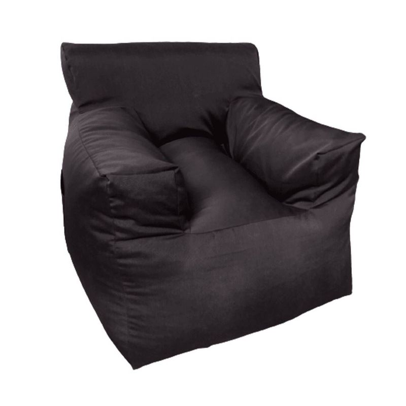 ESTILO RELAX - Sillón Puff King en Microfibra - Negro