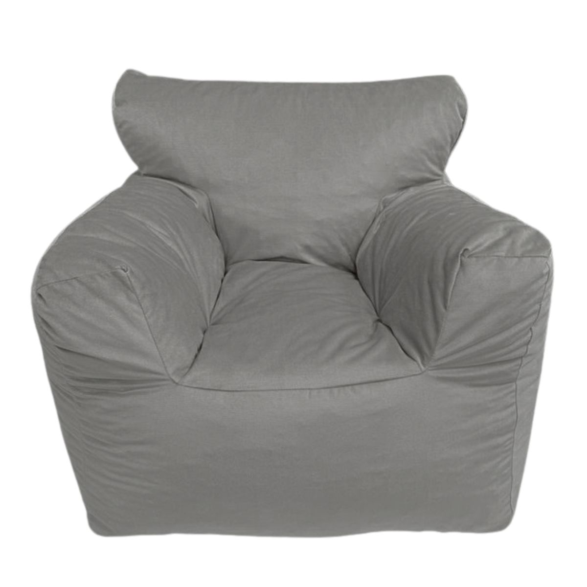 ESTILO RELAX - Sillon Puff King en Peluche Ultrasuave - Gris