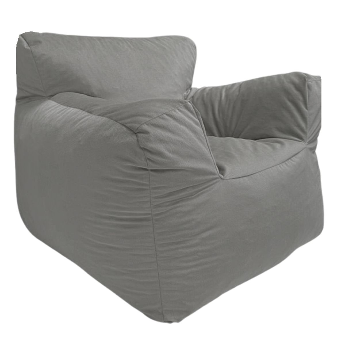 ESTILO RELAX - Sillon Puff King en Peluche Ultrasuave - Gris