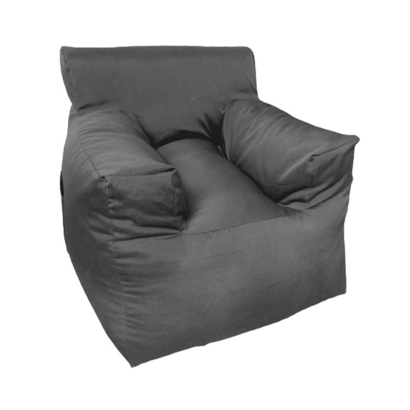 ESTILO RELAX - Sillón Puff King en Microfibra - Gris