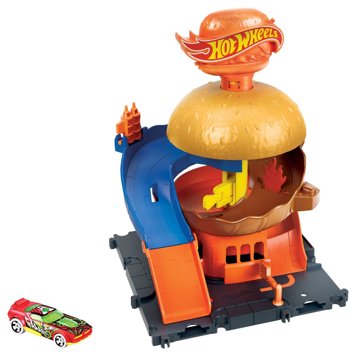 HOT WHEELS - Hot Wheels City Tienda De Hamburguesas Mattel