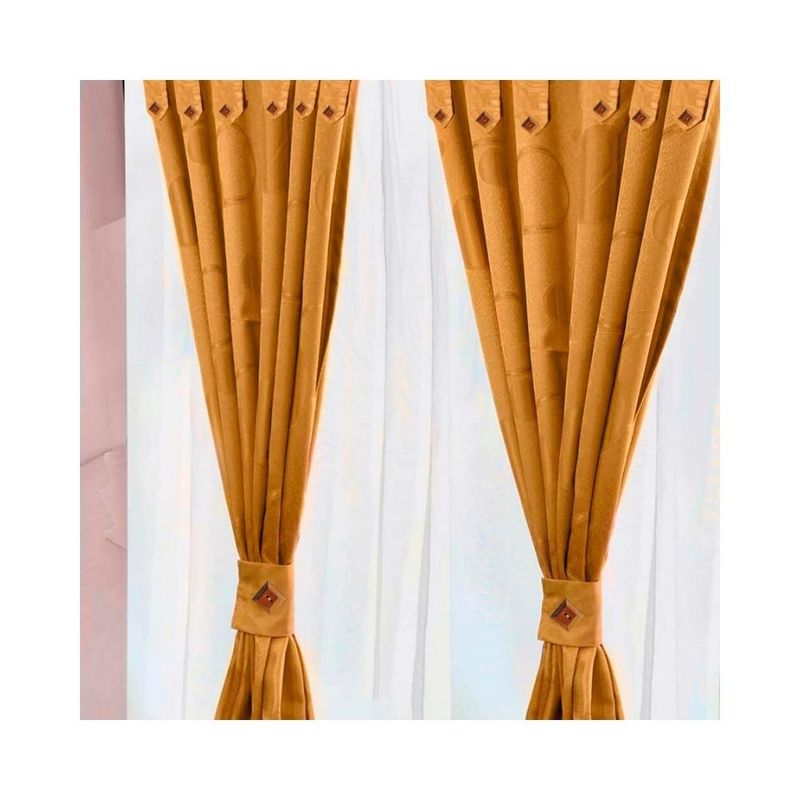 LENCICOL - Cortina Jacquard Dorada 280cm200cm