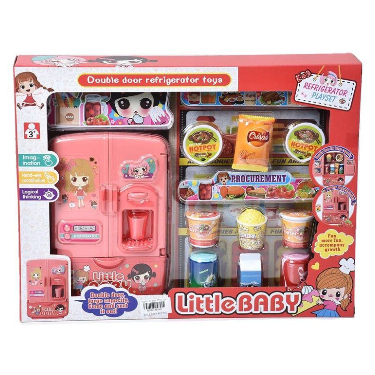 JUGUETELANDIA - SET REFRIGERADOR CAJA PARA NIÑOS