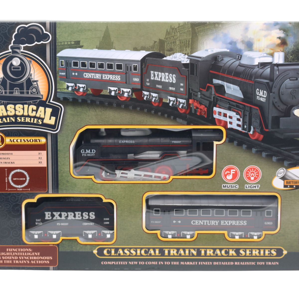 JUGUETELANDIA - PISTA TREN CLASSICAL PILAS CAJA