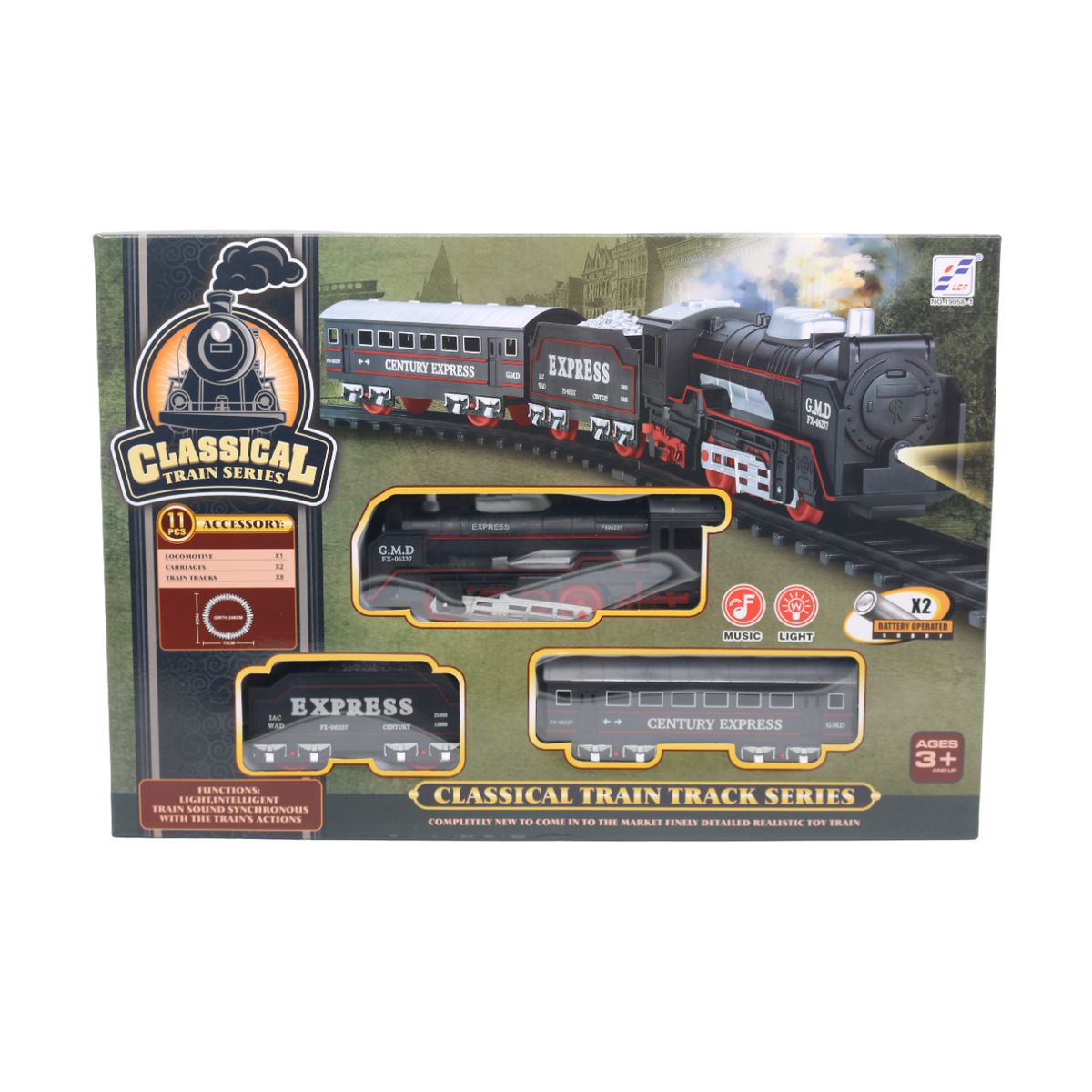 JUGUETELANDIA - PISTA TREN CLASSICAL PILAS CAJA