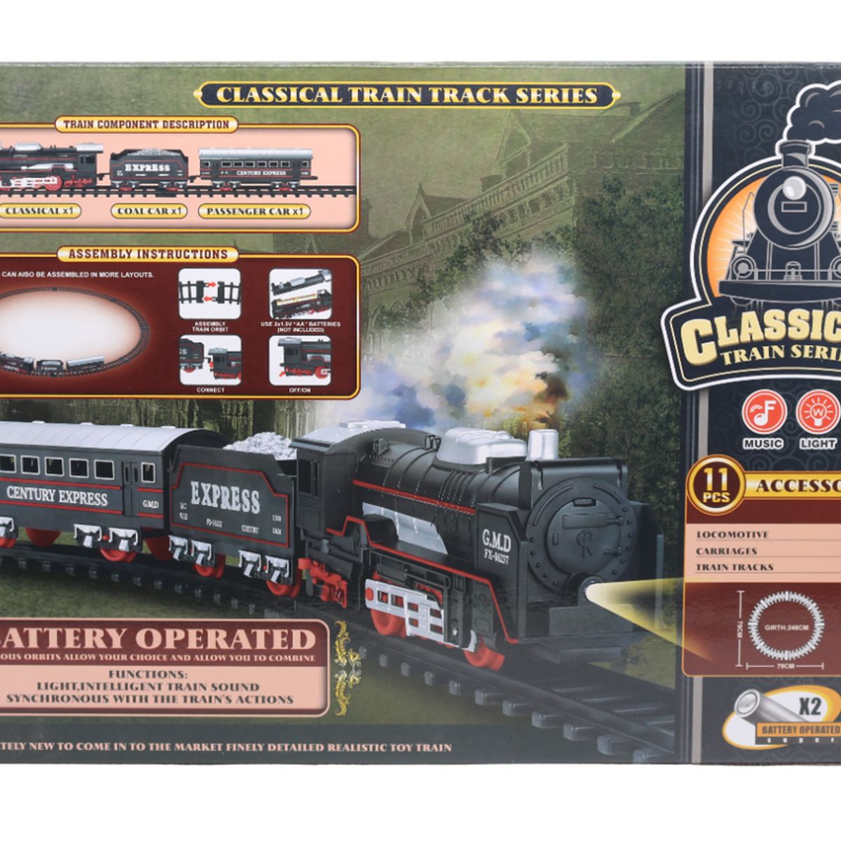 JUGUETELANDIA - PISTA TREN CLASSICAL PILAS CAJA