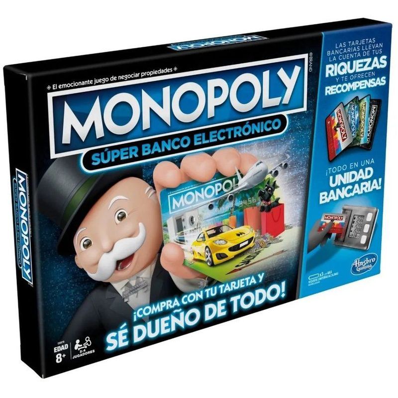 HASBRO - Juego de Mesa Monopolio Super Banco Electrónico