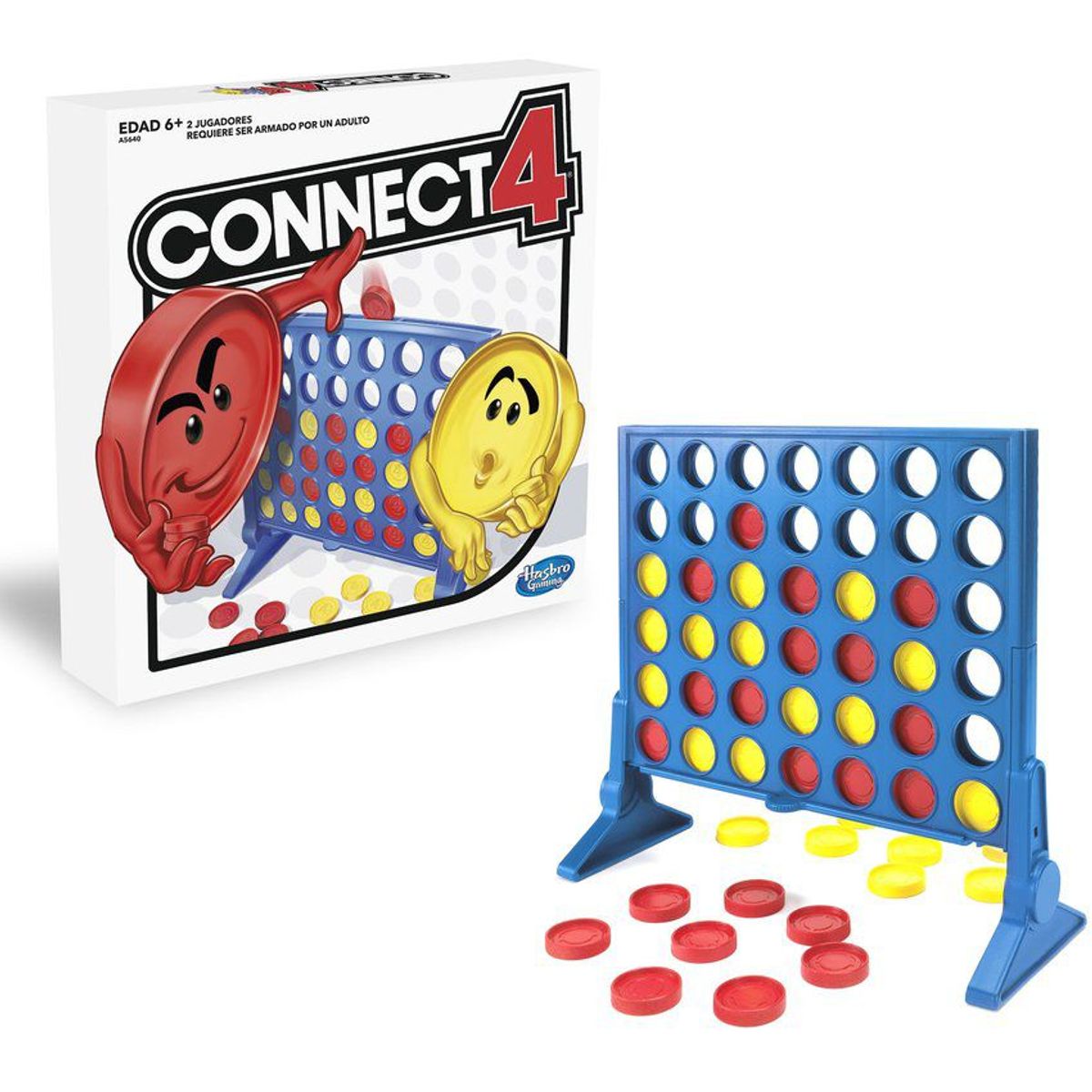 HASBRO - Juego de Mesa Connect 4 Clásico Grid Hasbro