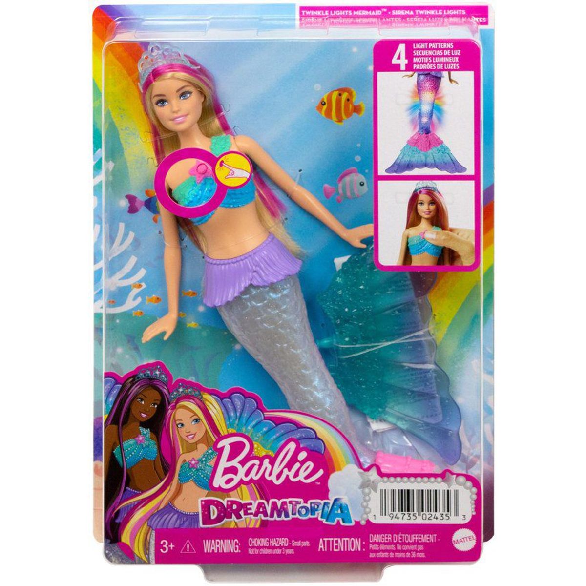BARBIE - Barbie Sirena Luces Brillos Mattel