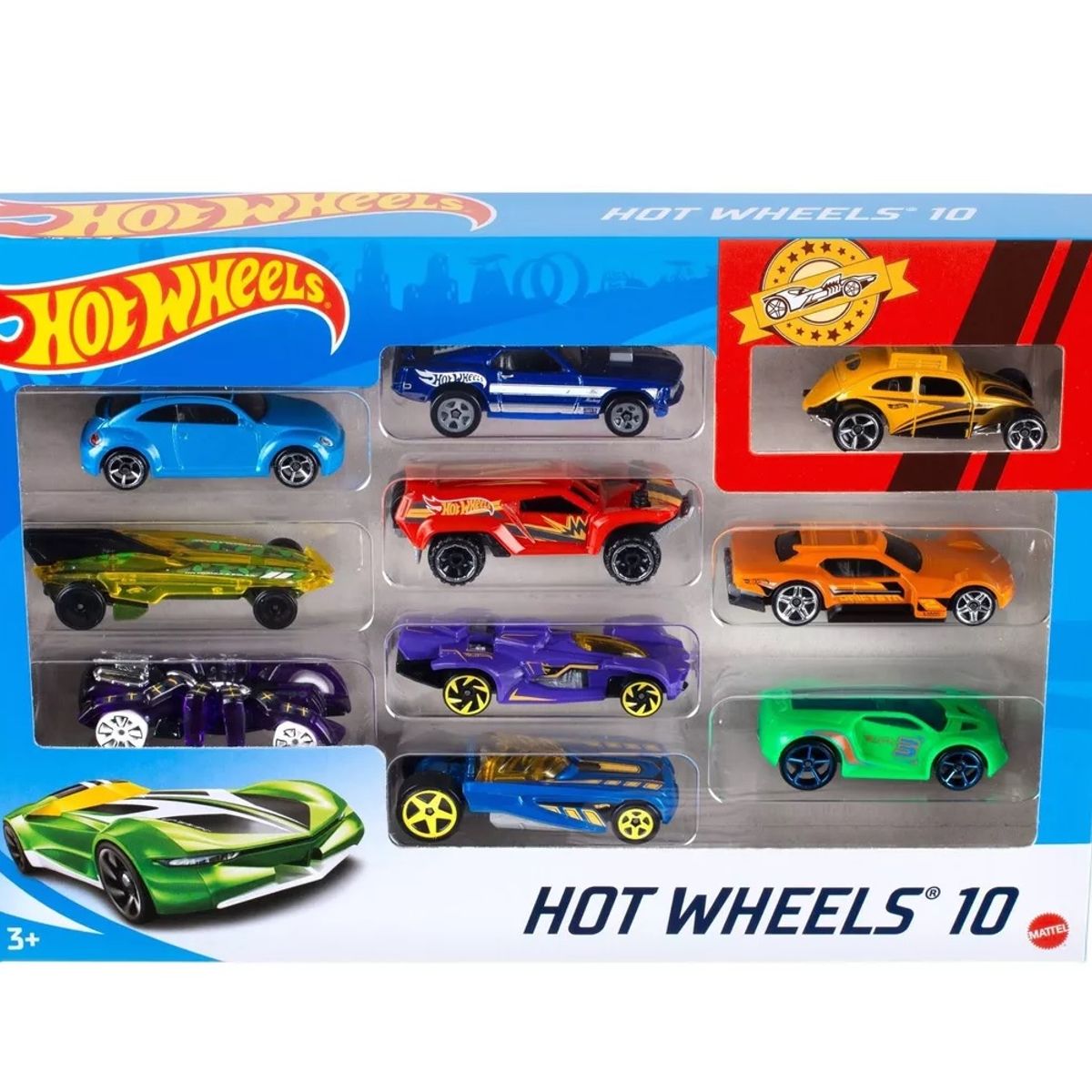 HOT WHEELS - Hot Wheels Paquete X 10 Autos Básicos Mattel