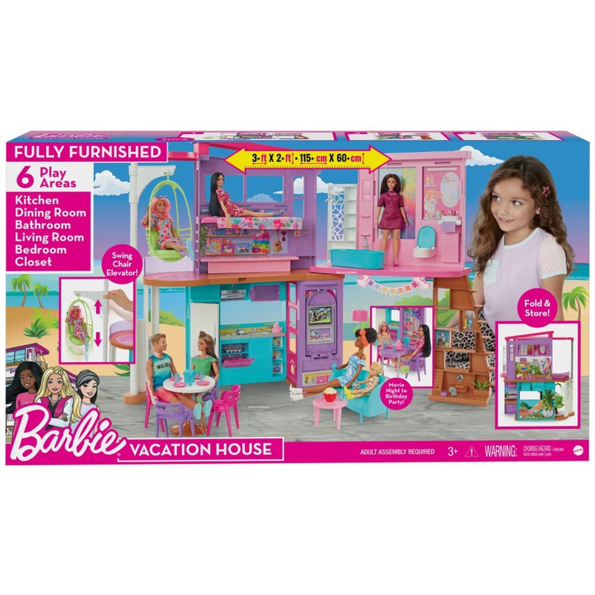 BARBIE - Casa de muñecas Barbie Malibu casa de vacaciones
