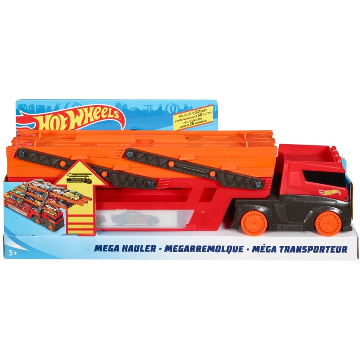 HOT WHEELS - Hot Wheels Mega Remolque Mattel