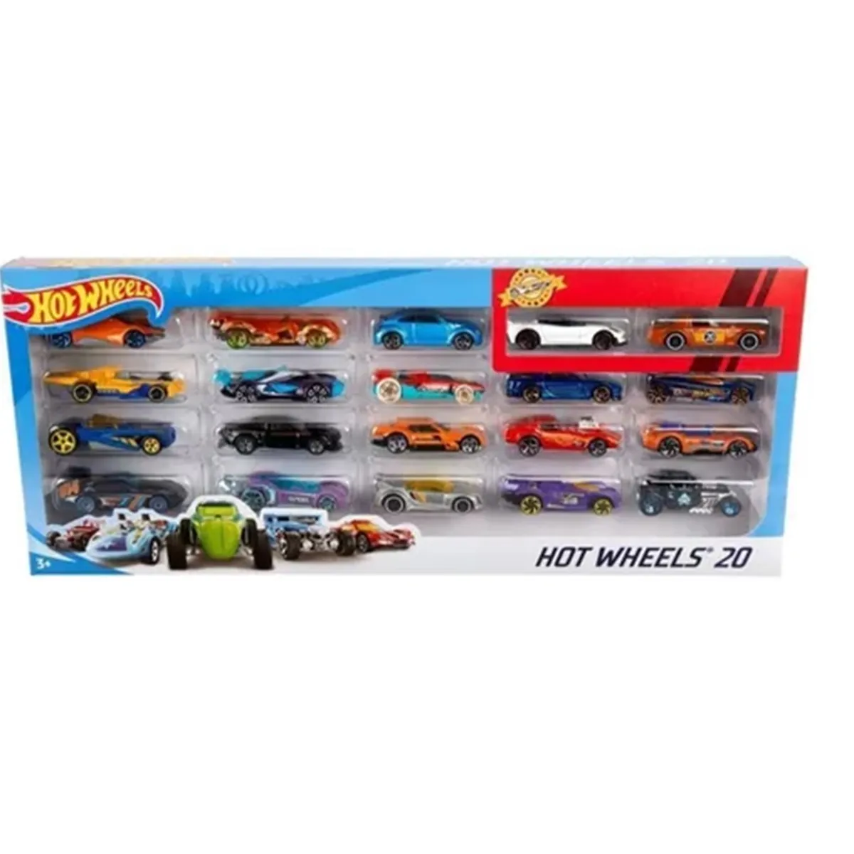 HOT WHEELS - Hot Wheels Paquete de 20 Autos Básicos Mattel