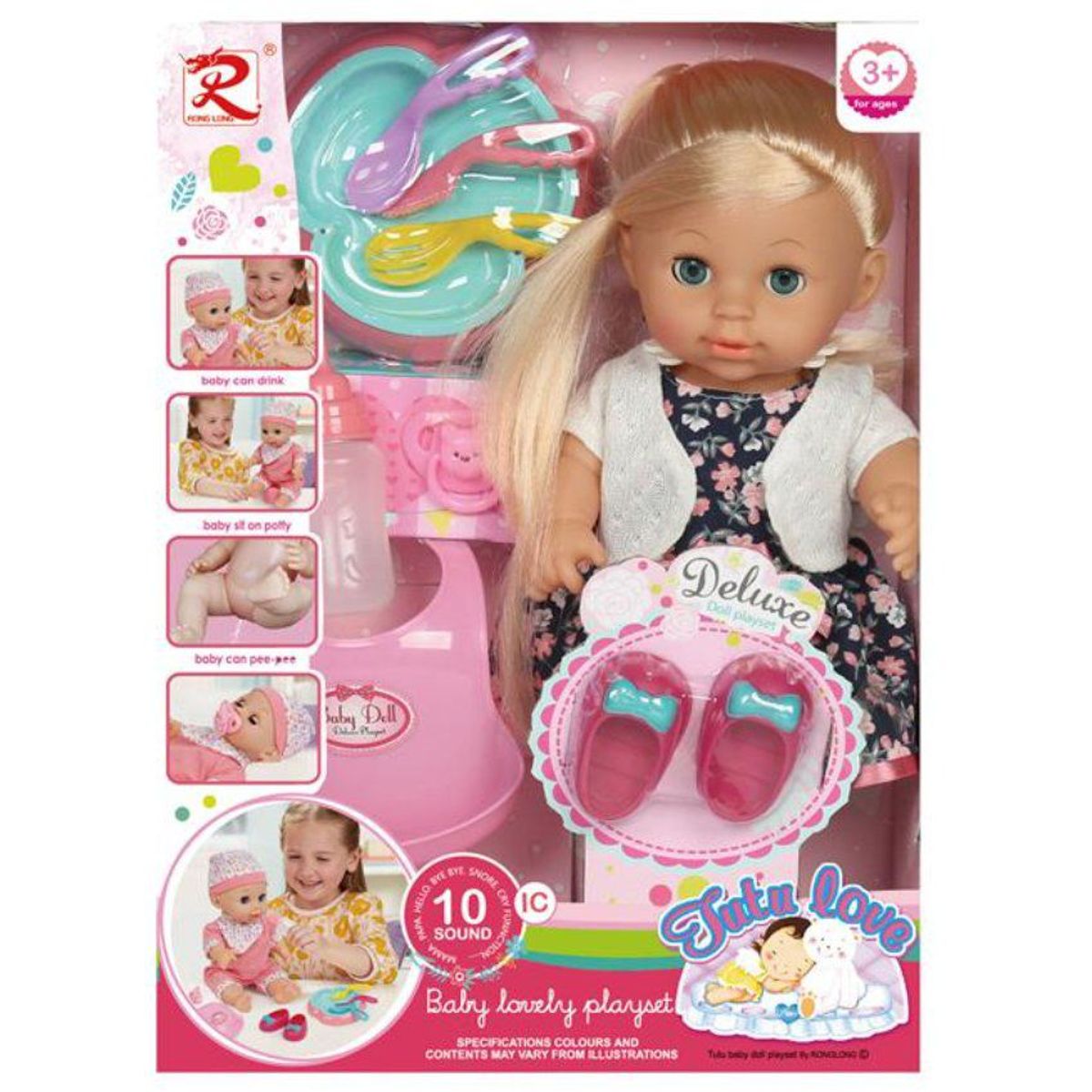 JUGUETELANDIA - MUÑECA DELUXE 10 SONIDOS CAJA