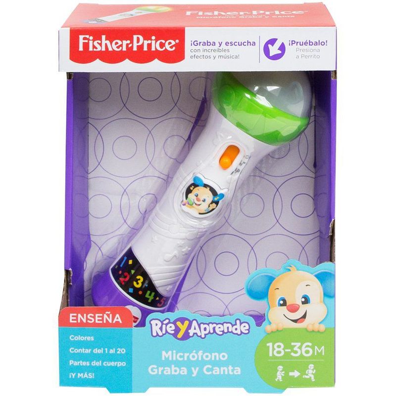 FISHER PRICE - Fisher Price Rie y Aprende Micrófono Graba y Canta