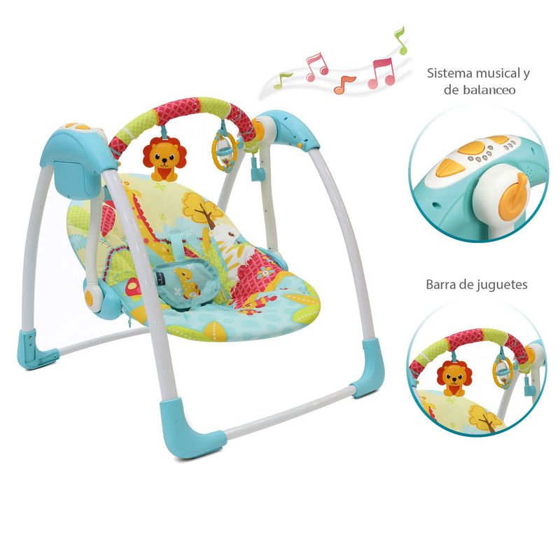 PREMIUM BABY - Columpio Mecedora Bebe Portátil PB2024 Premium Baby Azul