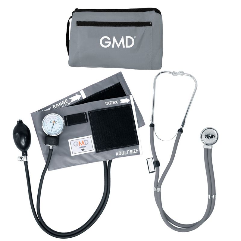 GMD - Kit tensiómetro y fonendoscopio rappaport con estuche gris