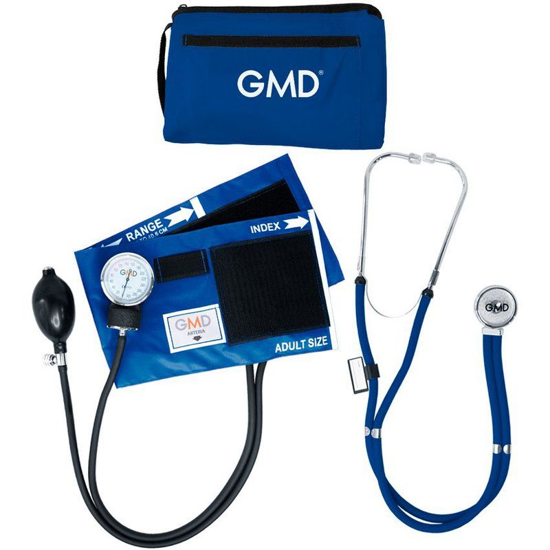 GMD - Kit tensiómetro y fonendoscopio rappaport con estuche azul ceruleo