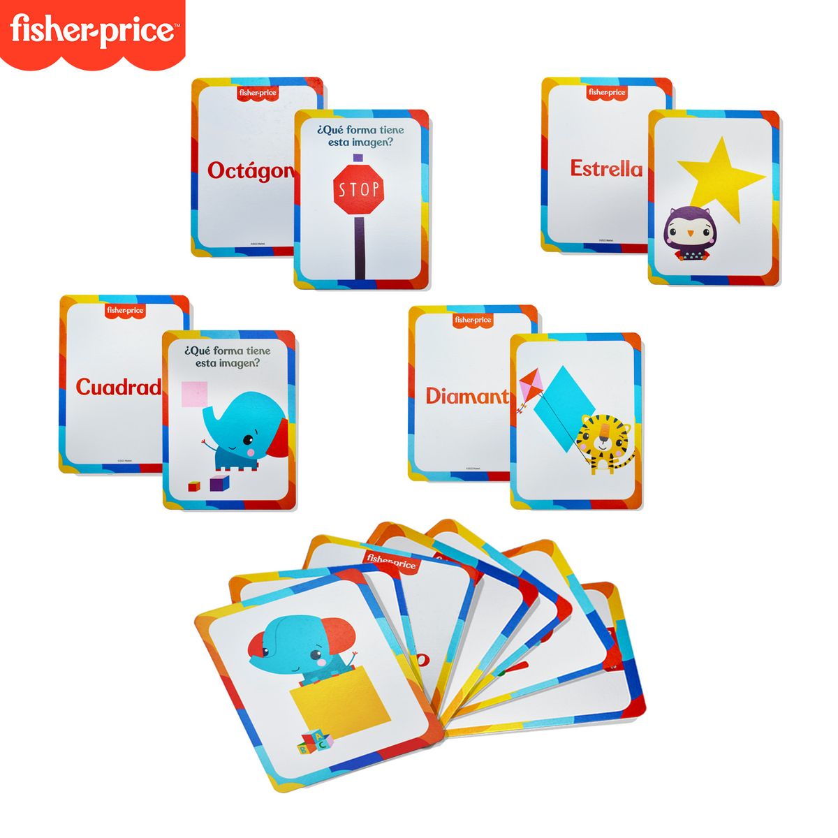 FISHER PRICE - Juego Cartas de Aprendizaje Fisher Price Formas y Colores
