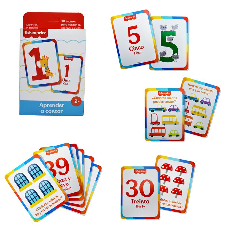 FISHER PRICE - Juego Cartas de Aprendizaje Fisher Price Aprende a Contar