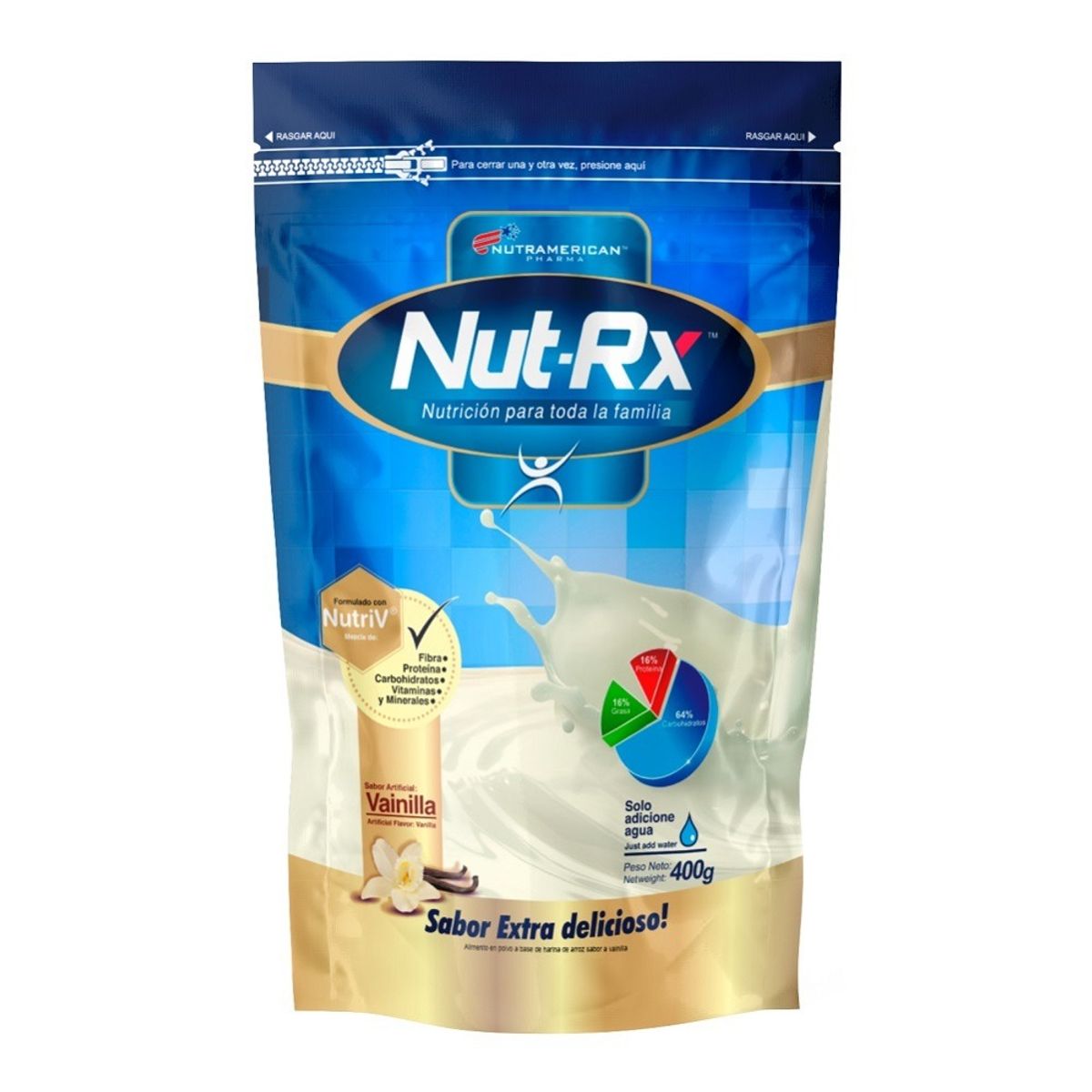 MEGAPLEX - Multivitaminico NUT-RX Vainilla 0.8 lb 400 g