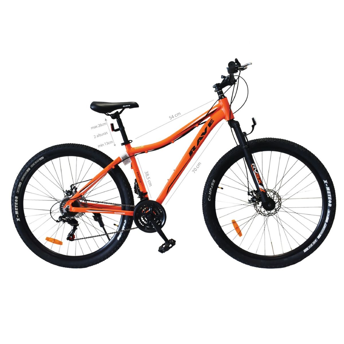 RAVE - Bicicleta de MontaÃ±a Rave Naranja 21V Rin 29 Talla M - 10220002