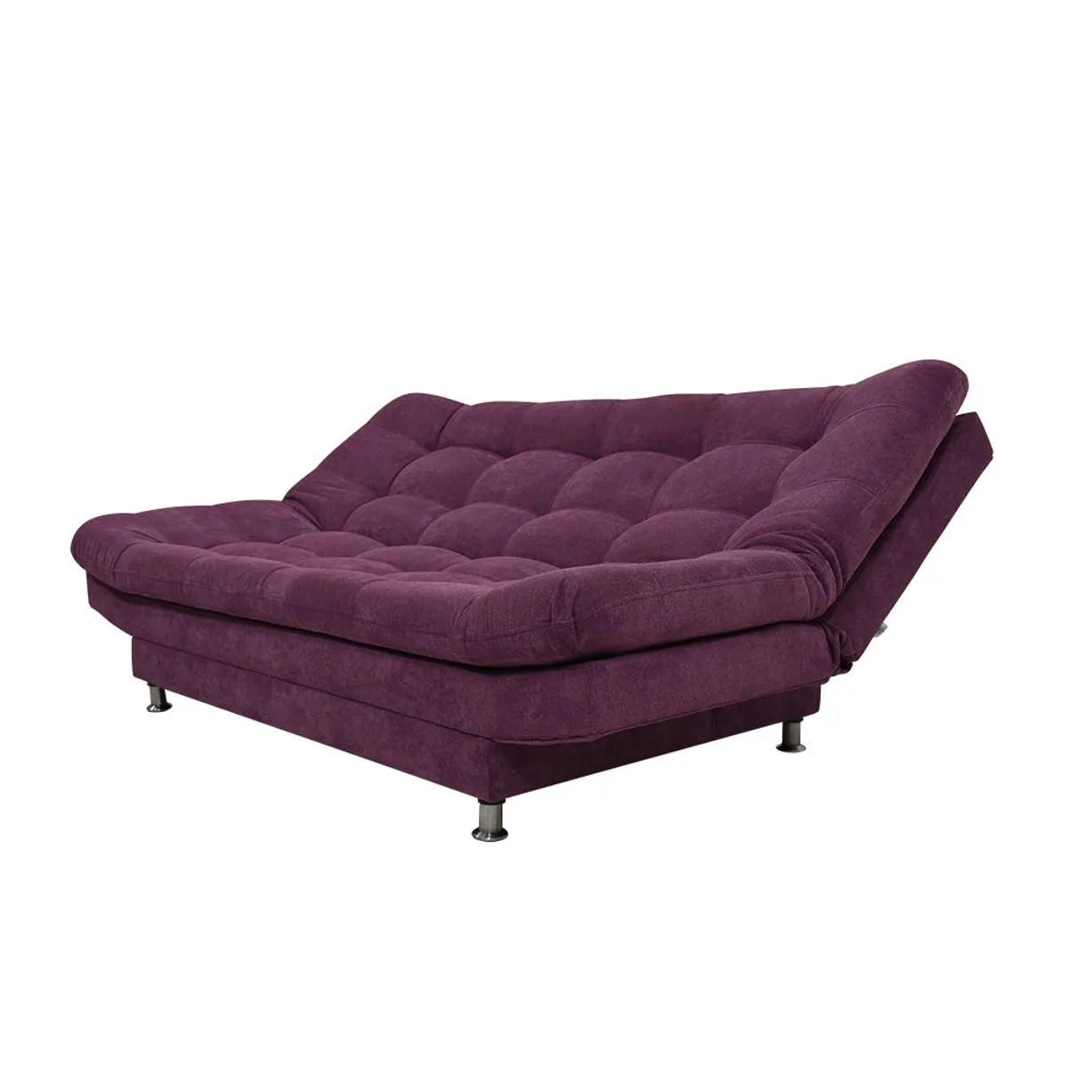 INDUSTRIAL BASESTILOS - Sofá Cama Moltochic Lino morado patas metálicas