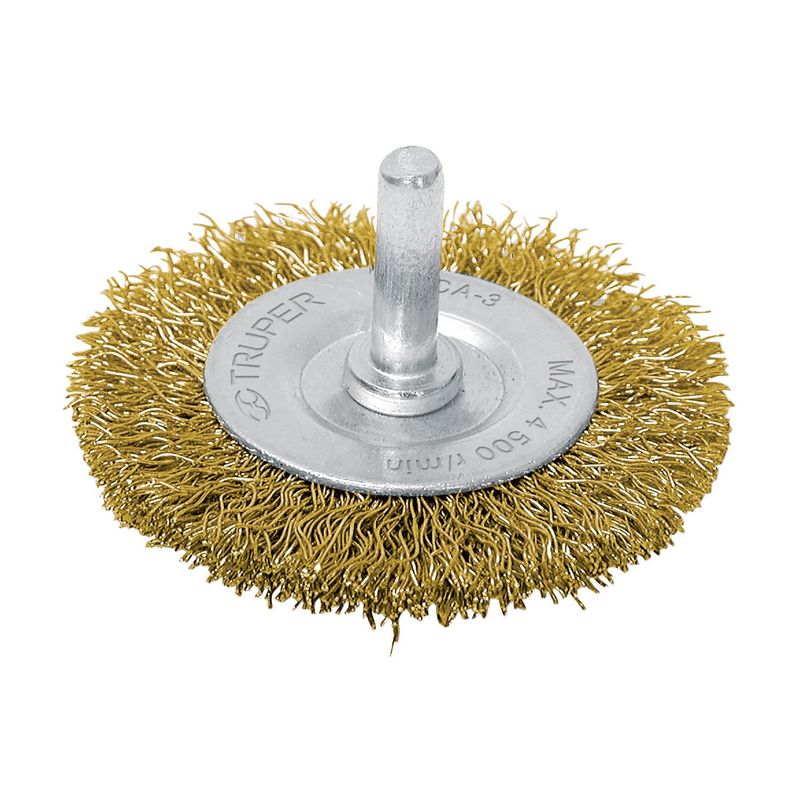 TRUPER - Grata Circular De Alambre Grueso De 3", Zanco De 1/4" Truper