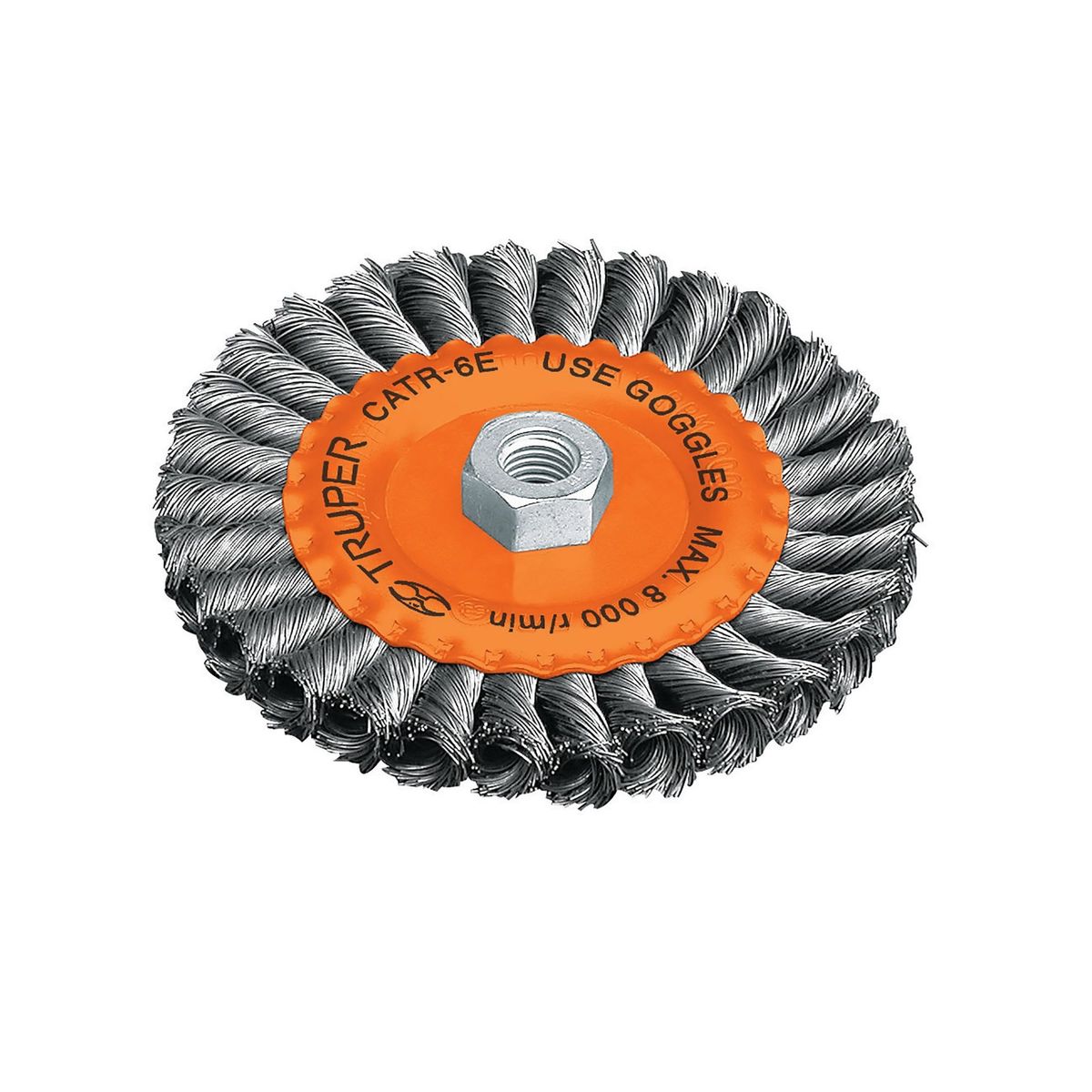 TRUPER - Grata Circular De Alambre Trenzado De 6", Eje De 5/8-11 Truper