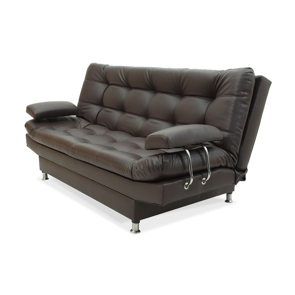 INDUSTRIAL BASESTILOS - Sofá Cama Moltochic CB Lino chocolate patas metálicas