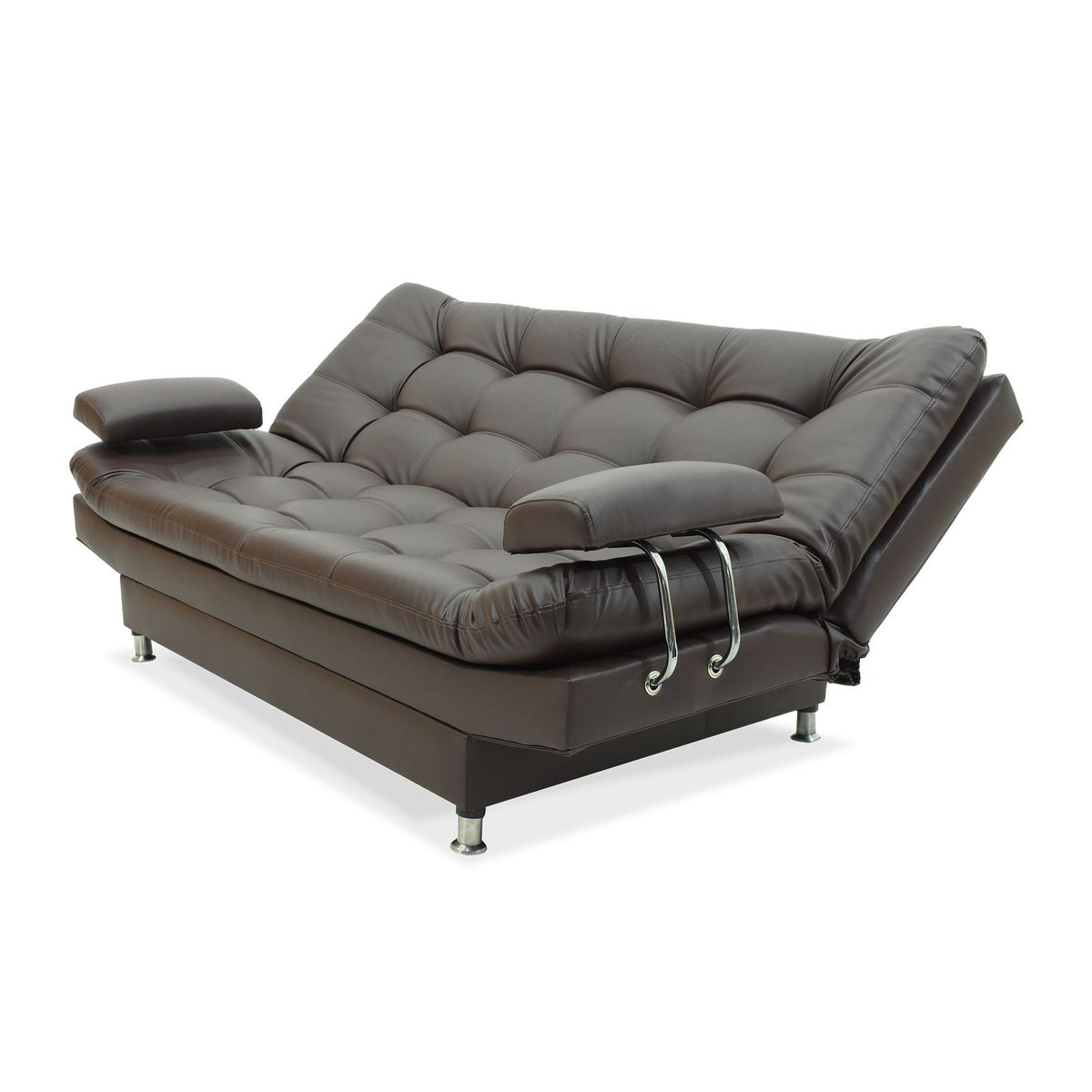 INDUSTRIAL BASESTILOS - Sofá Cama Moltochic CB Lino chocolate patas metálicas