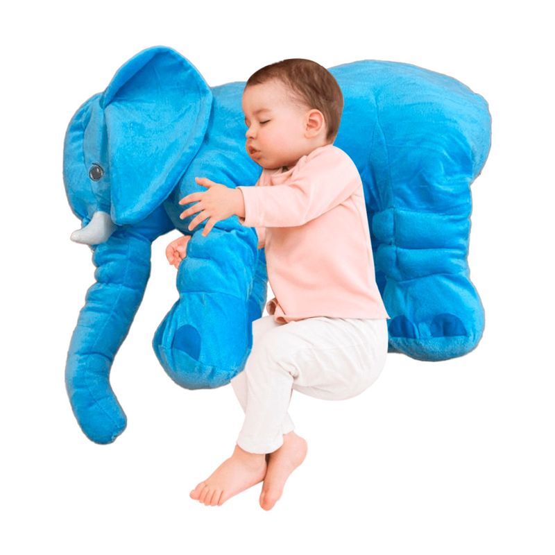 KISSES - Peluche almohada 60cm Elefante Kisses P13003 Azul