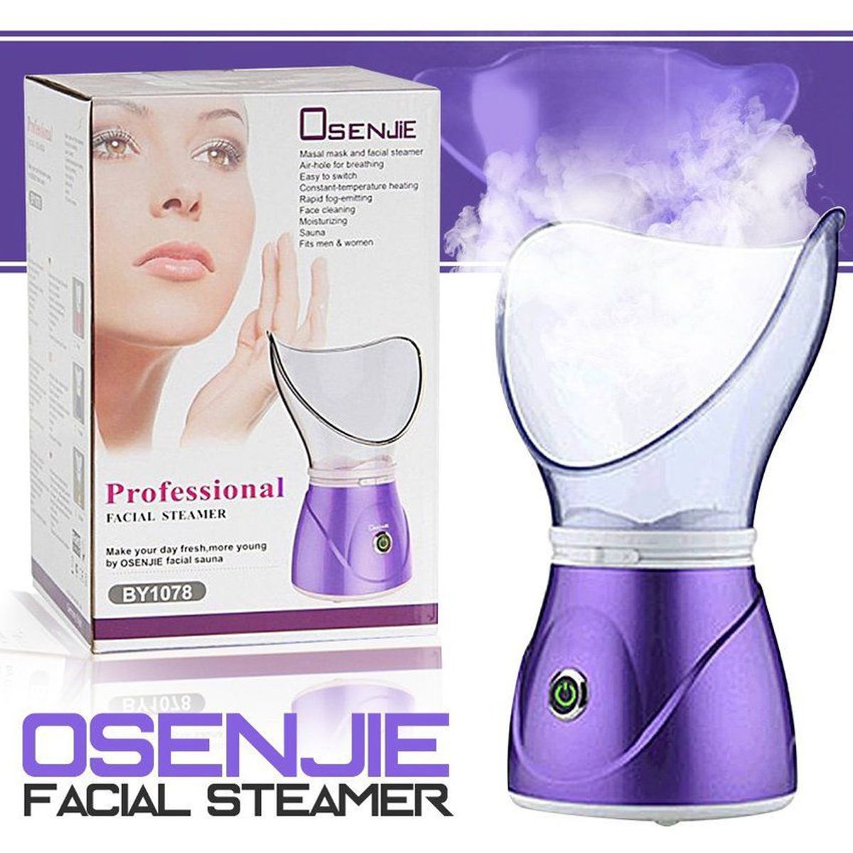 ZHOPI CO - Vaporizador Facial Limpia Poros Purificador Sauna Rejuvenecimiento