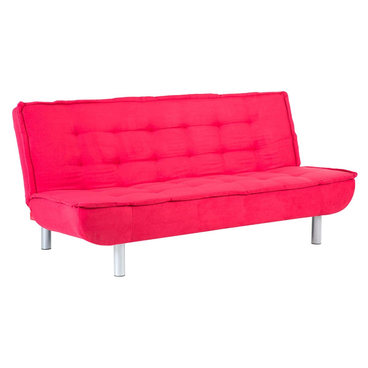 SOFA MARKET - Sofa Cama Lotto 3 Puestos Tela Rojo