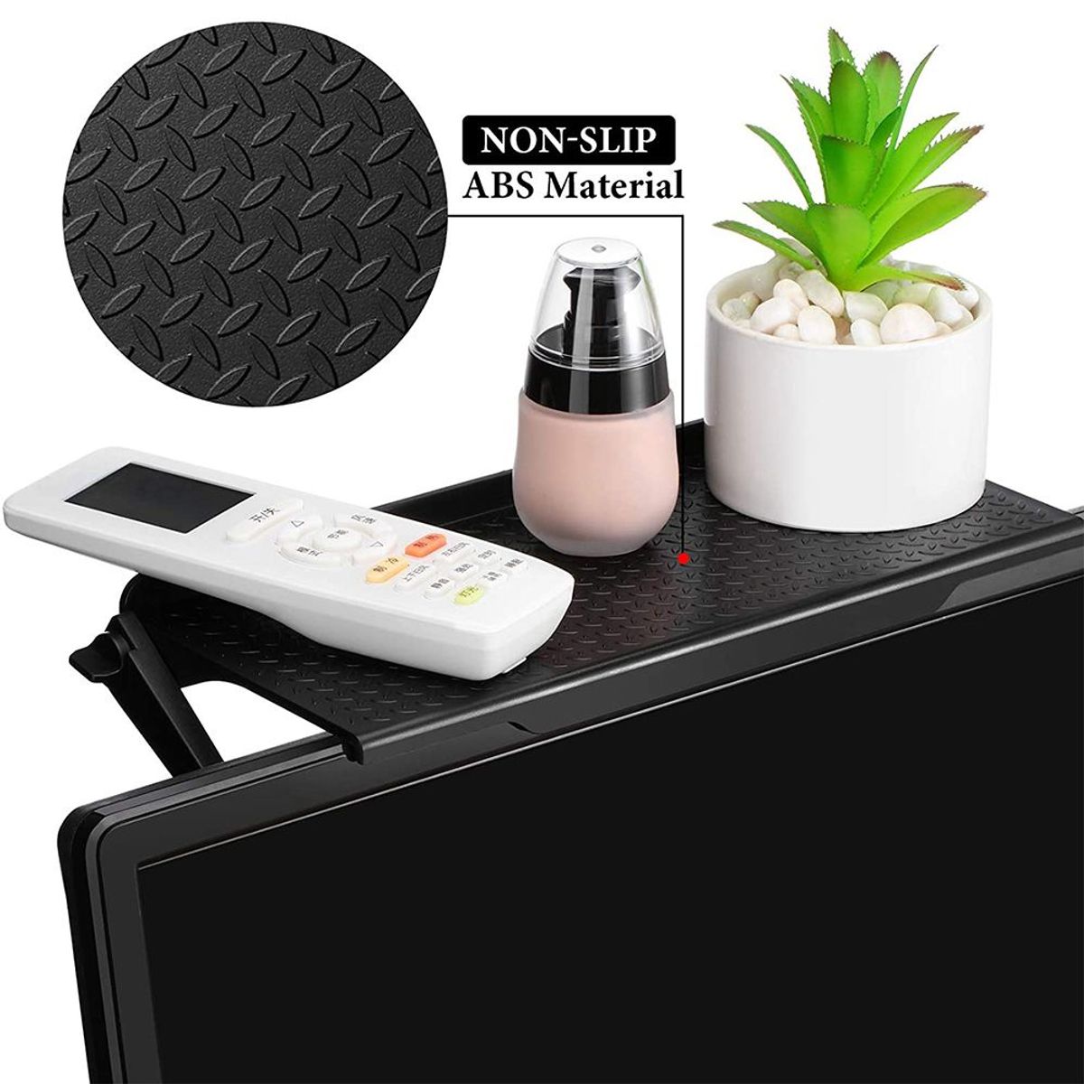 GENERICO - Soporte Estante TV con Repisa Ajustable Plegable