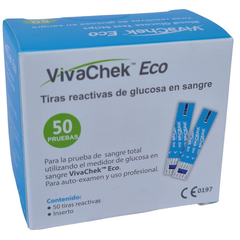 ECO - TIRAS REACTIVAS VIVACHEK ECO CAJA POR 50