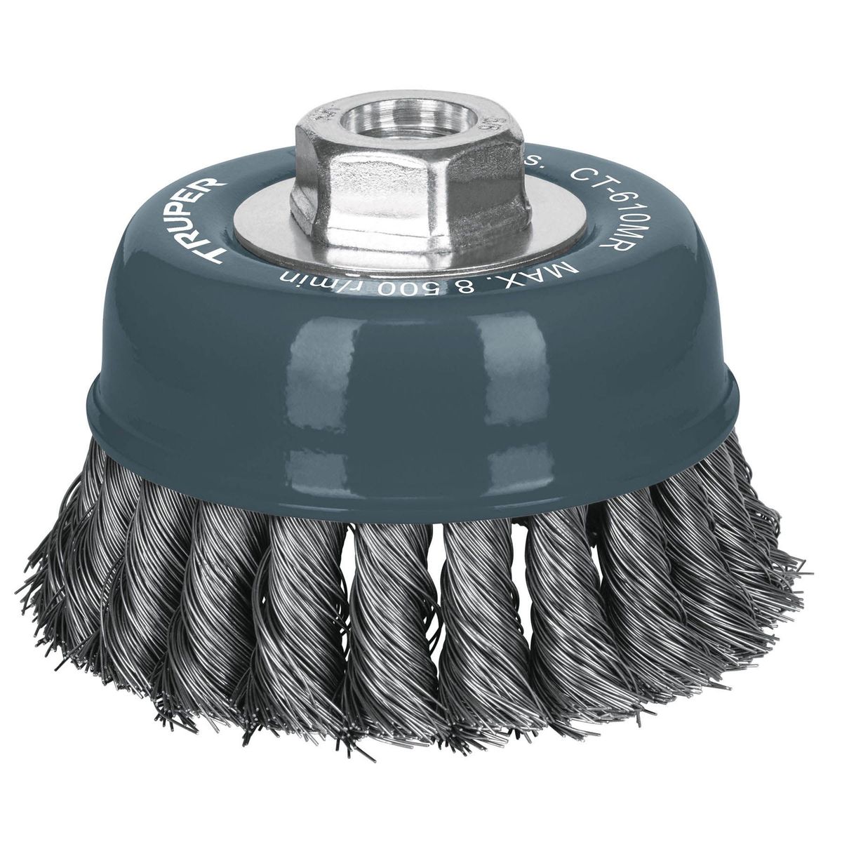TRUPER - Grata Copa De Alambre Trenzado Fino De 4", Multi Rosca Truper