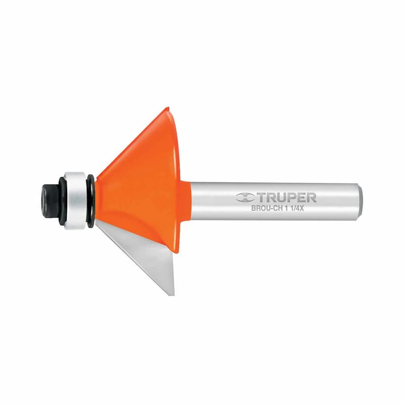 TRUPER - Fresa Chaflán Con Balinera, Diámetro 1.1/4", Corte 15 Mm Truper