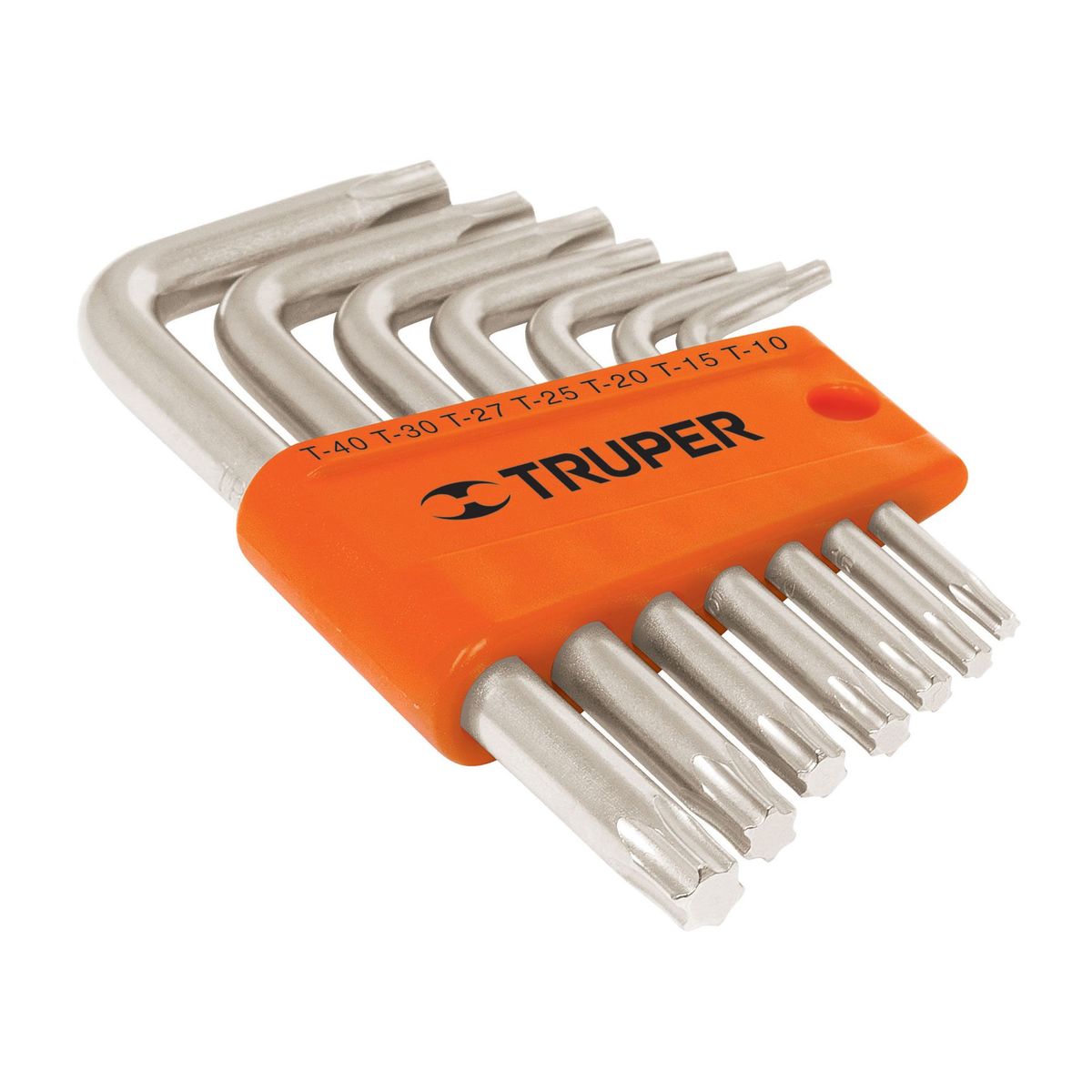 TRUPER - Juego De 7 Llaves Torx Cortas, Incluye Estuche Organizador Truper