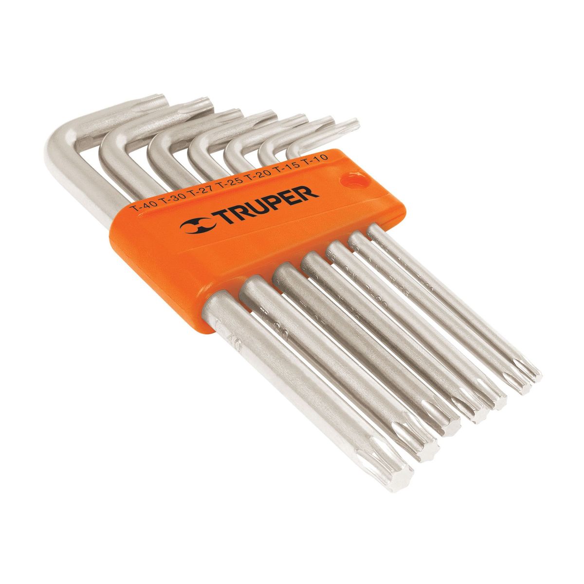 TRUPER - Juego De 7 Llaves Torx Largas, Incluye Estuche Organizador Truper