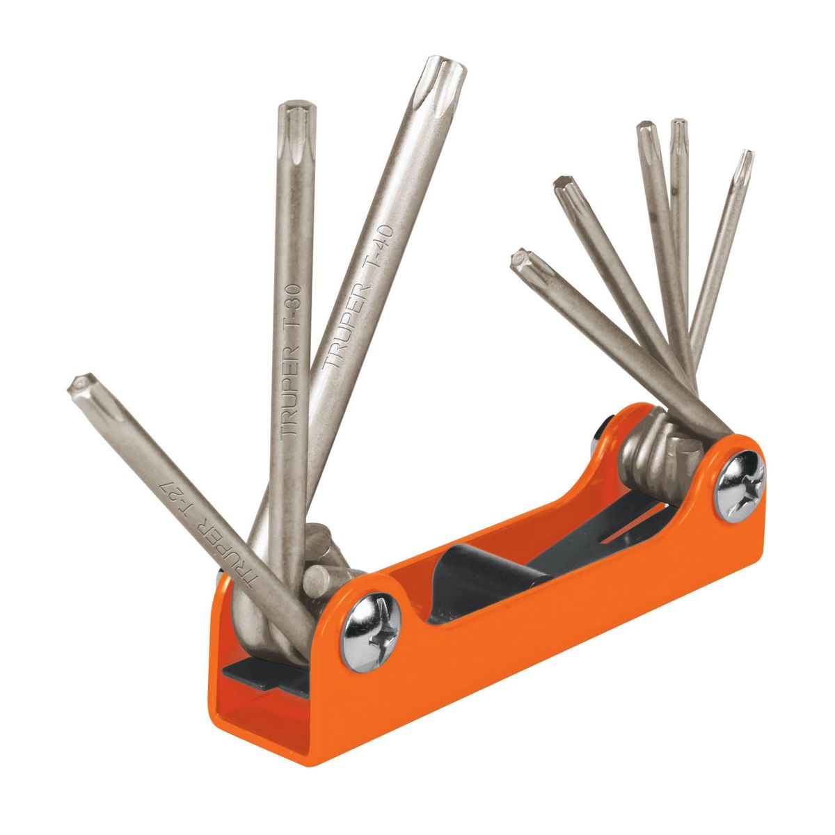 TRUPER - Juego De 8 Llaves Torx, Incluye Estuche Tipo Navaja Truper