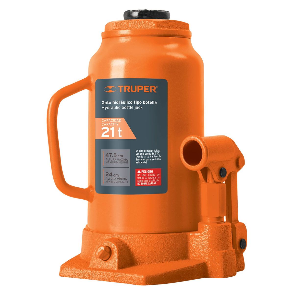 TRUPER - Gato Botella 21 Toneladas Para Uso Vertical Y Horizontal Truper