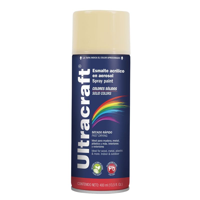 TRUPER - Pintura Marfíl En Aerosol De 400 Ml, Secado Rápido Ultracraft
