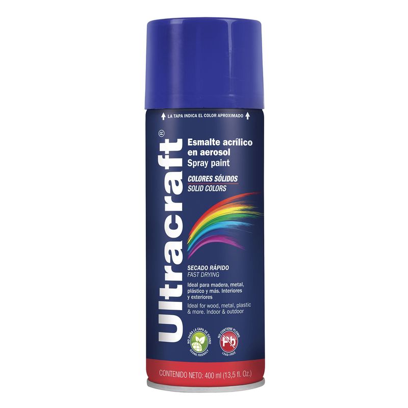 TRUPER - Pintura Azul Marino En Aerosol De 400 Ml, Secado Rápido Ultracraft