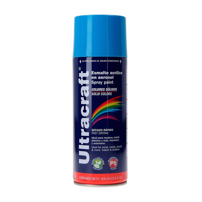 TRUPER - Pintura Azul Claro En Aerosol De 400 Ml, Secado Rápido Ultracraft